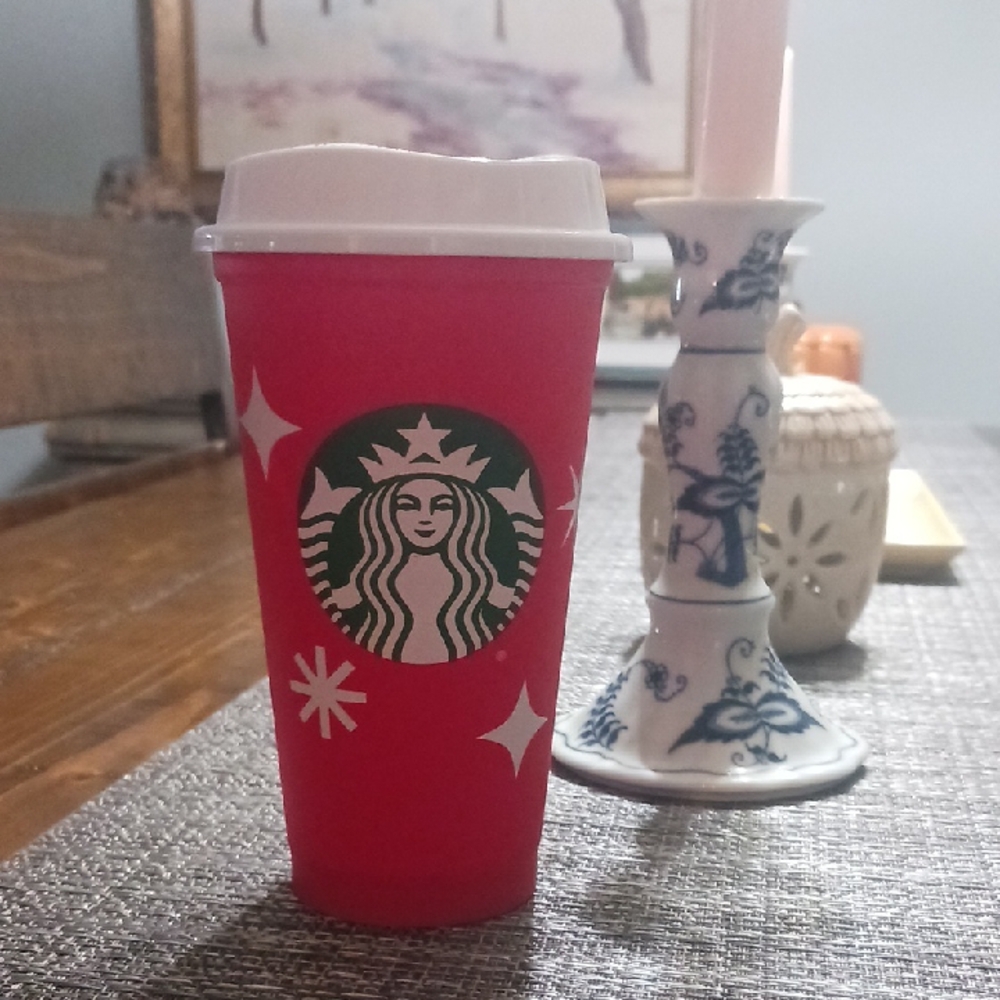 Starbucks Festive Red Tumbler with White Logo